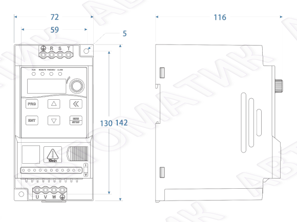 Преобразователь частоты WECON VM-2S2R2